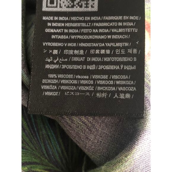 GUESS Peacock Shirt Men's Large Button-Up Short Sleeve NEW - Picture 6 of 7